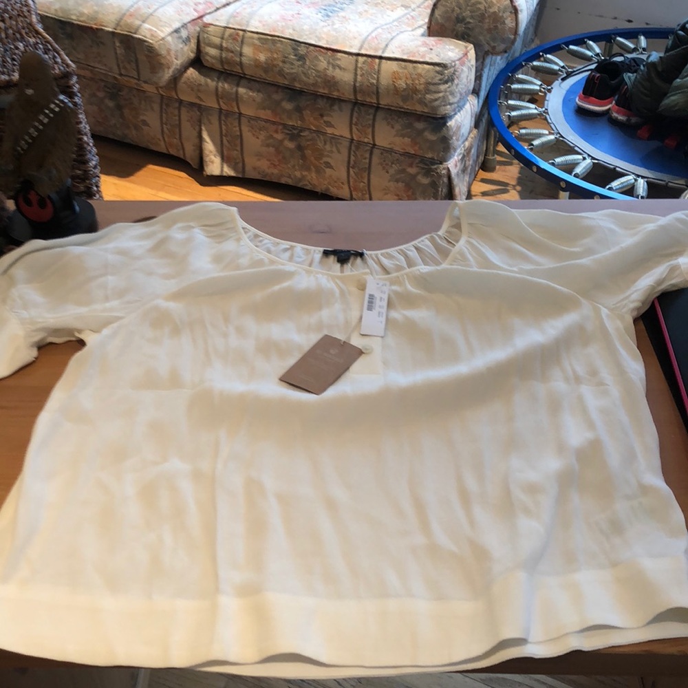Ivory J Crew short sleeved top